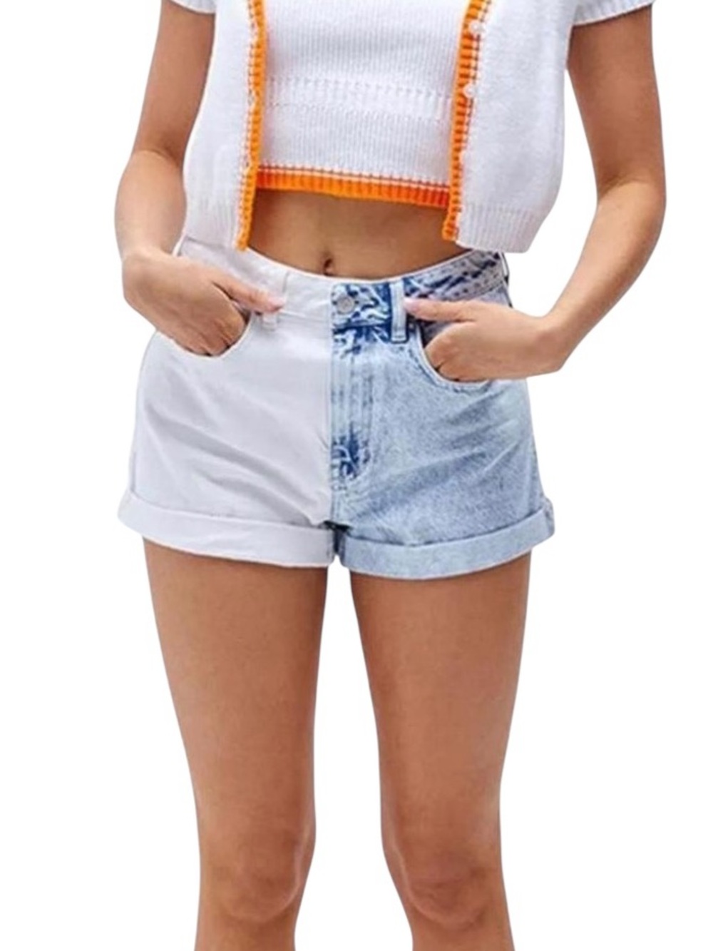 Pacsun Two-Tone Mom Shorts Sz 26 NWT